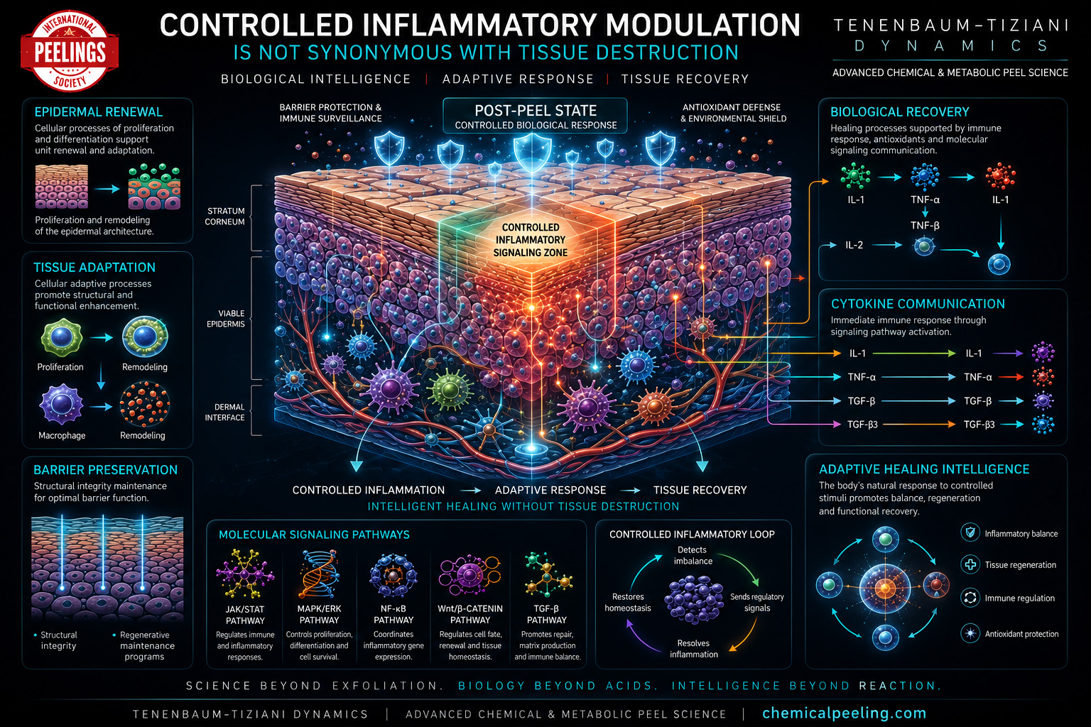Controlled inflammatory modulation and biological recovery in metabolic peel science