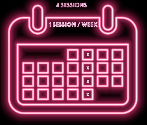 1 session per week during 4 weeks